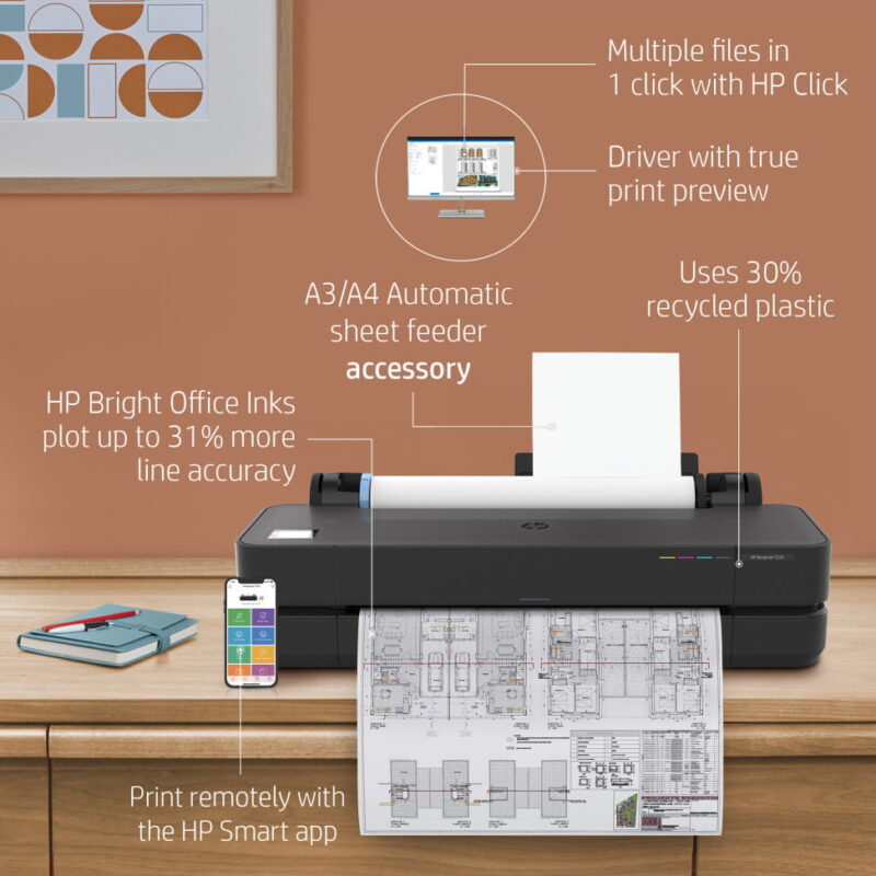 Traceur HP DesignJet T230 de 24 pouces (5HB07A)